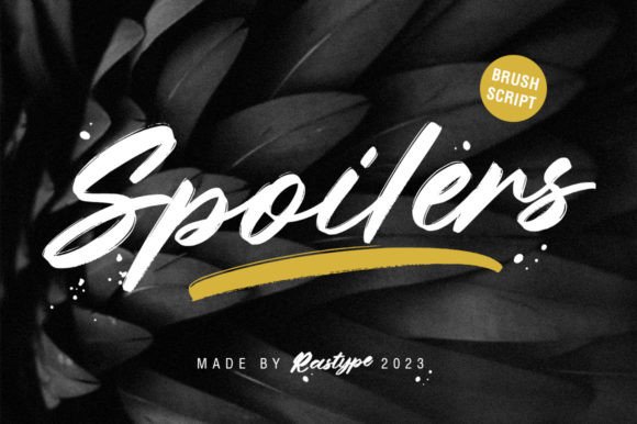 Spoilers Script: The Textured Brush Font with Natural Handcraft